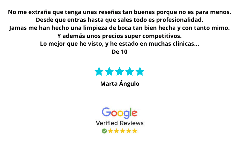 Testimonio de cliente 1 Dentista Zaragoza